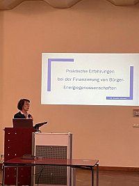 Dr. Annette Littmann sprach �ber die Finanzierung von BEG